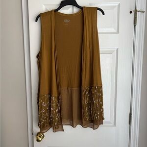 LOGO by Lori Goldstein Mustard Vest